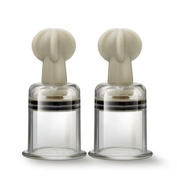 Temptasia - Clit And Nipple Large Twist Suckers - Set Of 2 - Clear