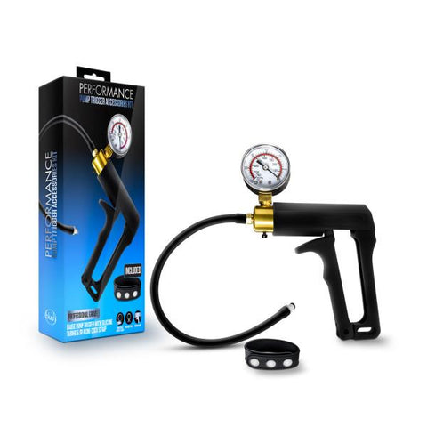 Performance - Gauge Pump Trigger With Silicone Tubing And Silicone Cock Strap - Black