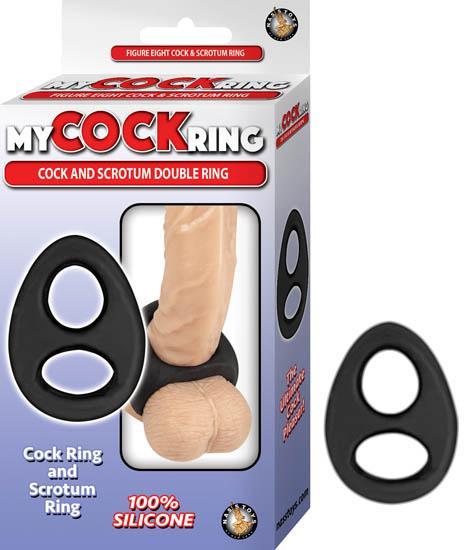 My Cockring Cock And Scrotum Double Ring Black