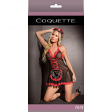 Nurse Babydoll Black & Red Os