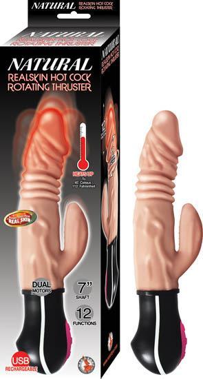 Natural Realskin Hot Cock Rotating Thruster Flesh