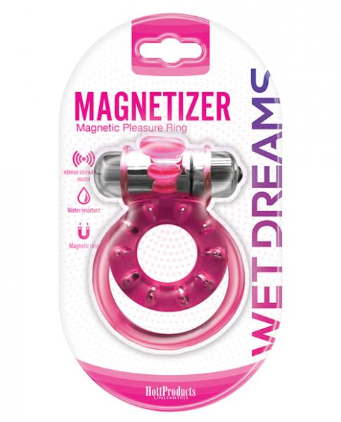 Magnetized Magnetic Cock Ring With Dual Straps And Bullet