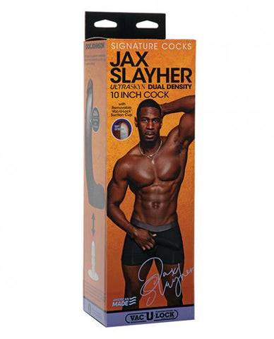 Signature Cocks Jax Slayher 10 Inch Ultraskyn Cock With Removable Vac-u-lock Suction Cup Chocolate