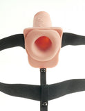 Fetish Fantasy 9in Hollow Rechargeable Strap-on With Balls, Flesh