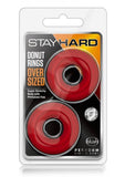 Stay Hard - Donut Rings Oversized - Red