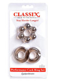 Classix Performance Cock Ring Set,Smoke