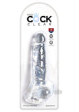 King Cock Clear 8in Cock with Balls