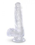 King Cock Clear 6in Cock with Balls