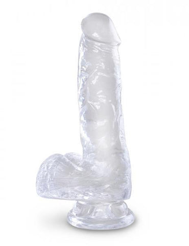 King Cock Clear 6in Cock with Balls