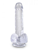 King Cock Clear 6in Cock with Balls