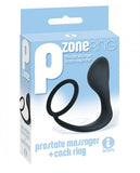 P-Zone Ring Prostate Massager & Cock Ring Black