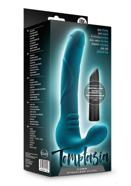 Temptasia Luna Strapless Silicone Dildo Teal