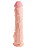 King Cock Triple Density 12 inches Dildo with Balls Beige