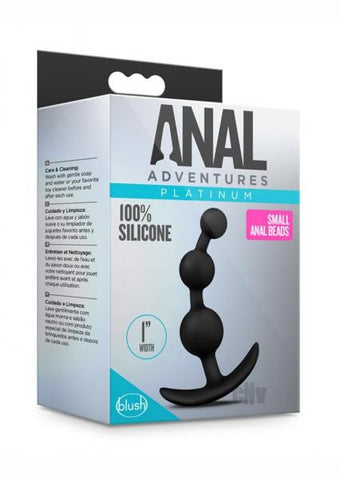 Anal Adventures Platinum Small Anal Beads Black