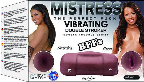 Mistress Double Vibrating Stroker Natalia And Cece Chocolate