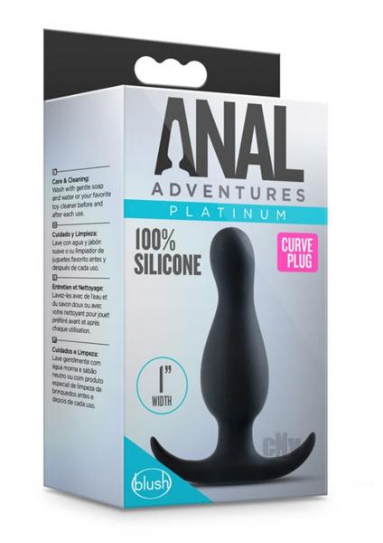 Anal Adventure Platinum Curve Plug Black