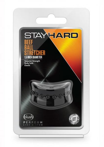 Stay Hard Beef Ball Stretcher Snug X  Long 1"  Black