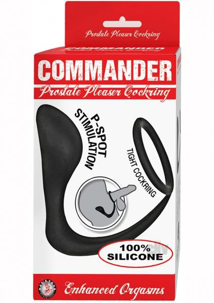 Commander Prostate Pleaser Cockring Black