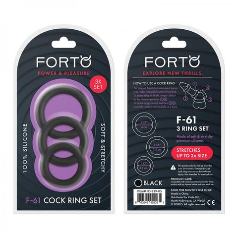 Forto F-61: 3 Piece C-ring Set 100% Silicone