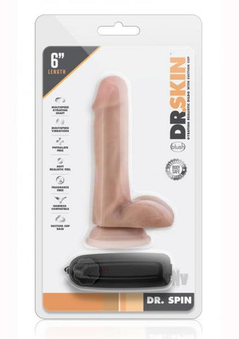 Dr. Skin - Dr. Spin 6" Gyrating Dildo Vanilla