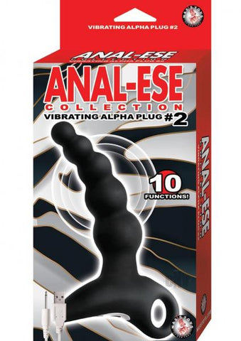 Anal-ese Collection Vibrating Alpha Plug #2 - Black