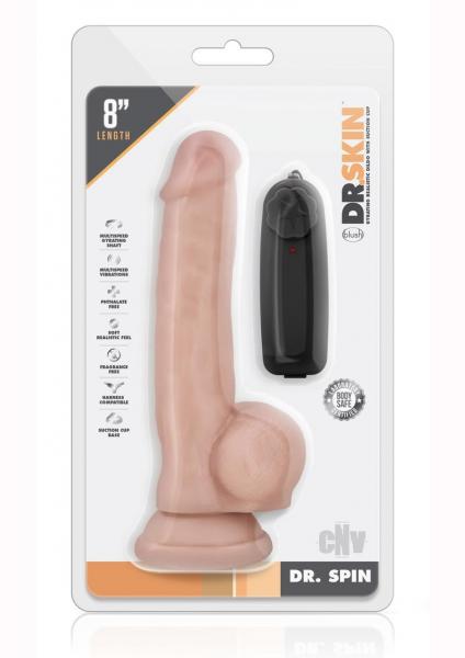 Dr. Skin - Dr. Spin 8" Gyrating Dildo Vanilla