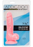 Addiction Brandon Gitd Dong Pink 7.5 In W/bullet