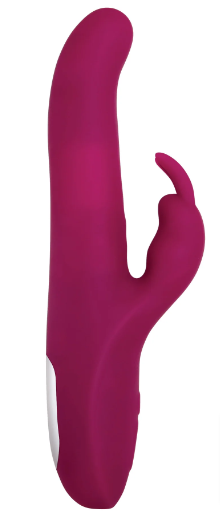 A&e Eve's Twirling Rabbit Thruster Rechargeable Silicone Burgundy