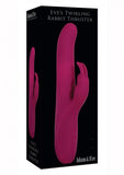 A&e Eve's Twirling Rabbit Thruster Rechargeable Silicone Burgundy