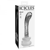 Icicles No. 88 - Glass Suction Cup G-spot Wand - Clear