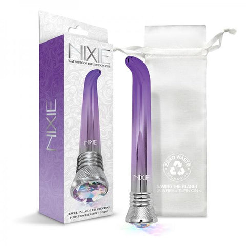 Nixie Waterproof 10-function G-spot Vibe - Purple Ombre Glow