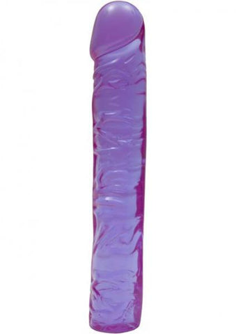 Crystal Jellies 10in Classic Dildo - Purple