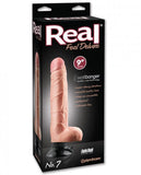 Real Feel Deluxe No 7 Wallbanger Vibrating Dildo Waterproof - Beige