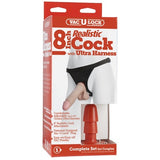 Vac-U-Lock Set 8" Realistic Cock with Ultra Harness