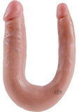 U Shaped Double Trouble Small Dildo - Beige