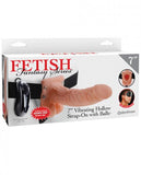 Fetish Fantasy 7in Vibrating Hollow Strap-on With Balls Flesh