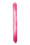 B Yours - 18in Double Dildo - Pink