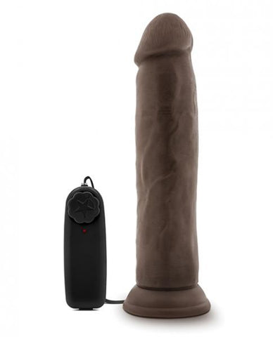 Dr. Skin - Dr. Throb - 9.5in Vibrating Realistic Cock With Suction Cup - Chocolate