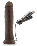 Dr. Skin - Dr. Throb - 9.5in Vibrating Realistic Cock With Suction Cup - Chocolate