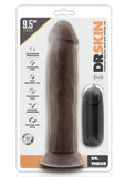 Dr. Skin - Dr. Throb - 9.5in Vibrating Realistic Cock With Suction Cup - Chocolate