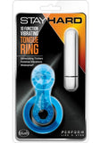 Stay Hard 10 Function Vibrating Tongue Ring Blue