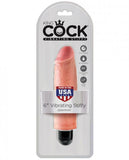 King Cock 6 inches Vibrating Stiffy Beige