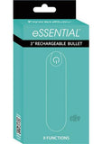 Essential Bullet 9 Function Usb Rechargeable Cord And Case Included Water-resistant Teal