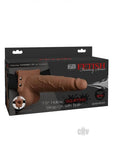 Fetish Fantasy 7.5in Hollow Squirting Strap-on With Balls, Tan