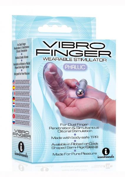 Vibrofinger Phallic Finger Massager Purple