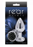 Rear Assets Rose Anal Plug - Medium - Black