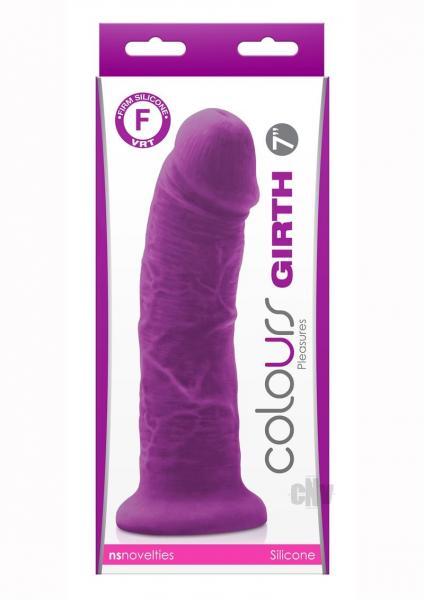 Colours Girth Silicone Dildo - Purple