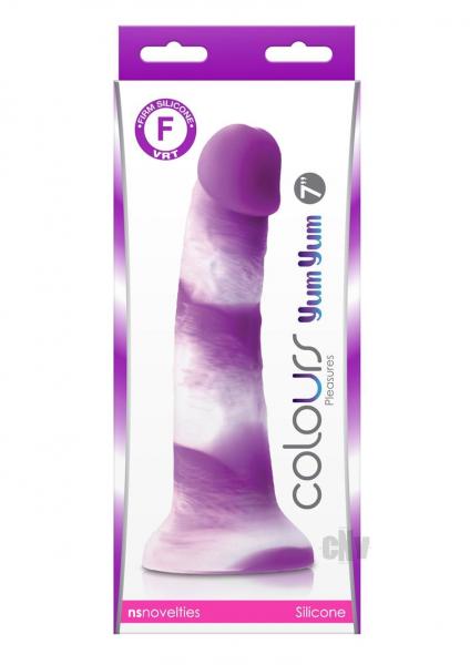 Colours Pleasures Yum Yum 7" Dildo - Purple