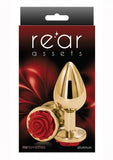 Rear Assets Rose Anal Plug - Medium - Red