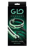 GLO Bondage Collar and Leash Green